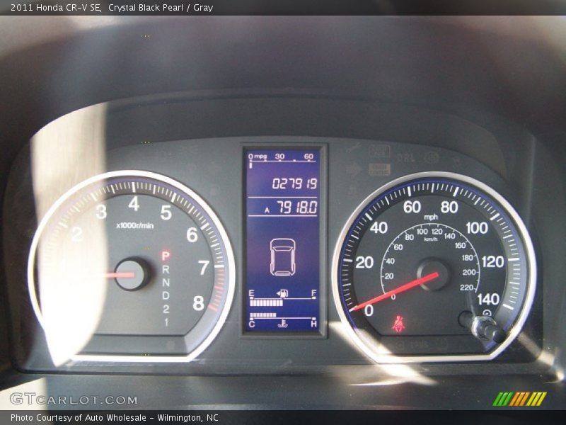 Crystal Black Pearl / Gray 2011 Honda CR-V SE