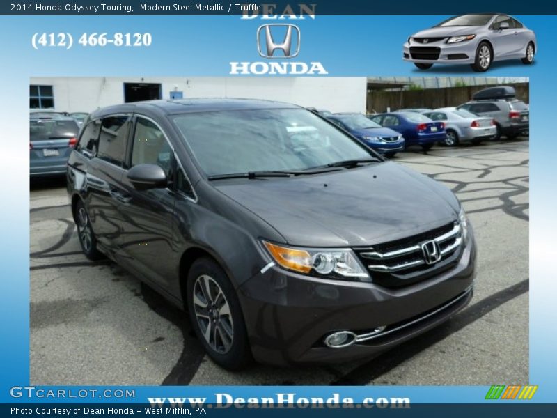 Modern Steel Metallic / Truffle 2014 Honda Odyssey Touring