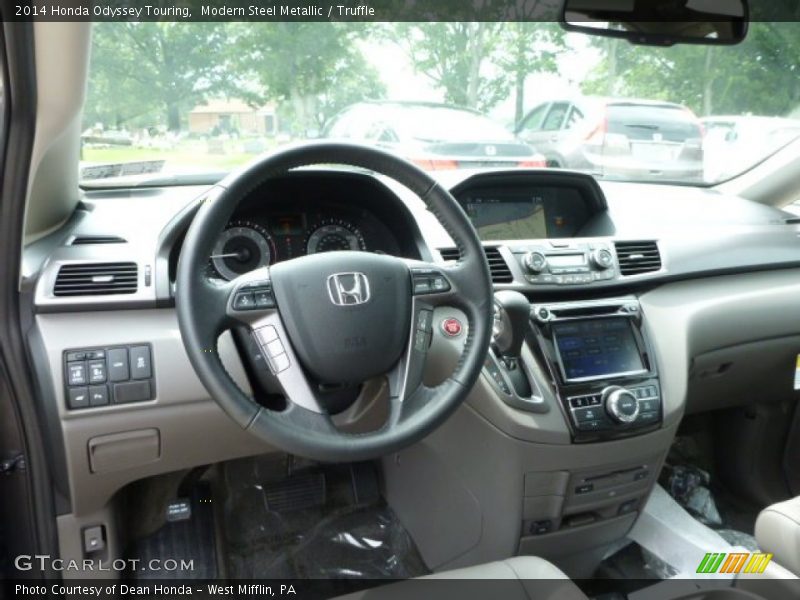 Modern Steel Metallic / Truffle 2014 Honda Odyssey Touring