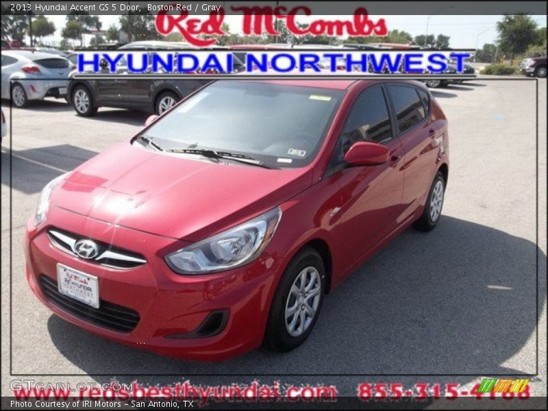 Boston Red / Gray 2013 Hyundai Accent GS 5 Door