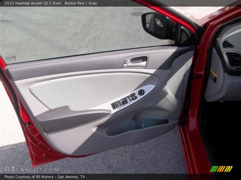 Boston Red / Gray 2013 Hyundai Accent GS 5 Door