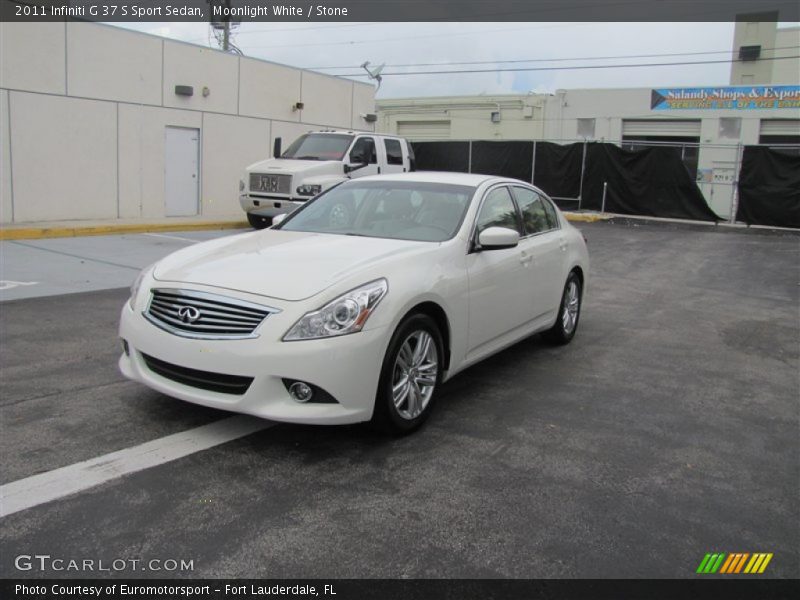 Moonlight White / Stone 2011 Infiniti G 37 S Sport Sedan