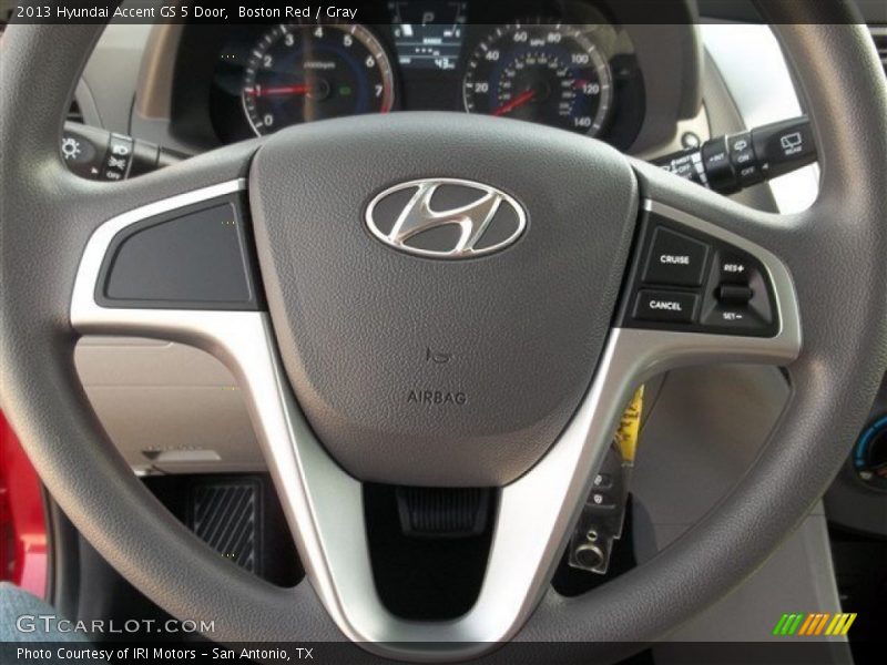 Boston Red / Gray 2013 Hyundai Accent GS 5 Door