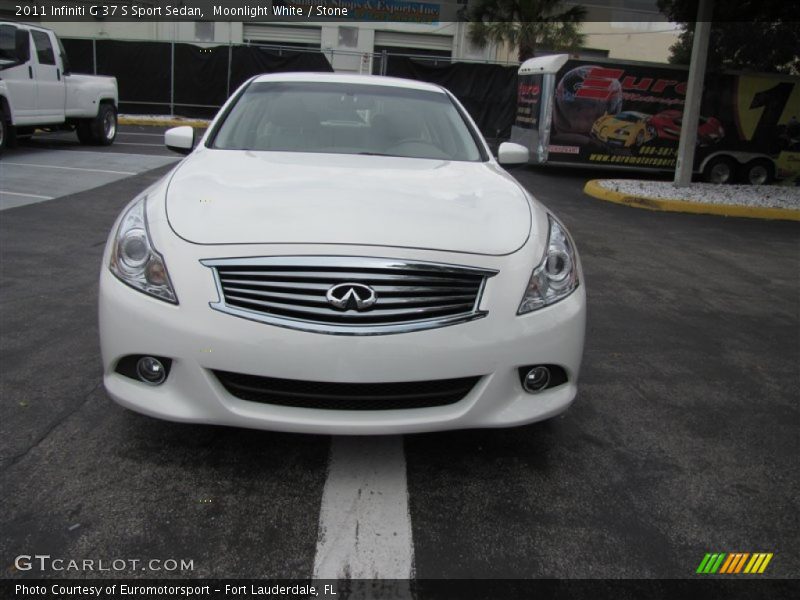 Moonlight White / Stone 2011 Infiniti G 37 S Sport Sedan