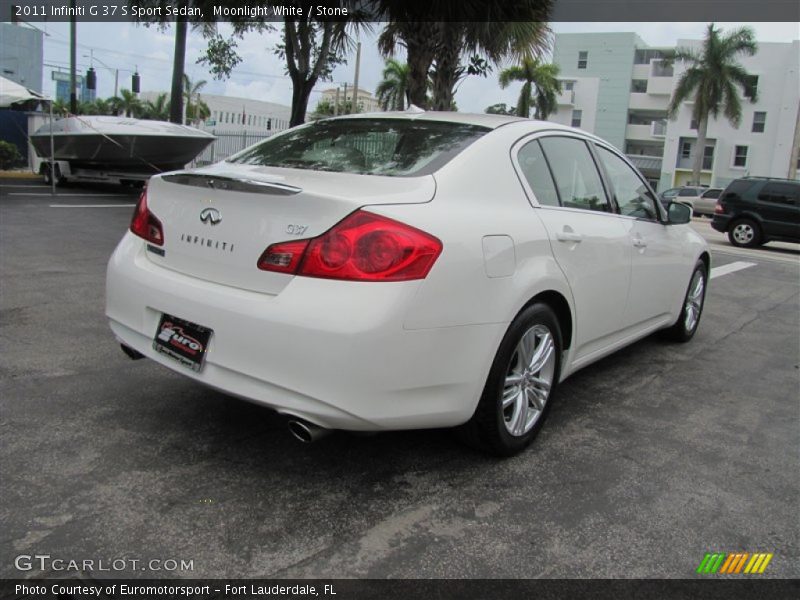 Moonlight White / Stone 2011 Infiniti G 37 S Sport Sedan