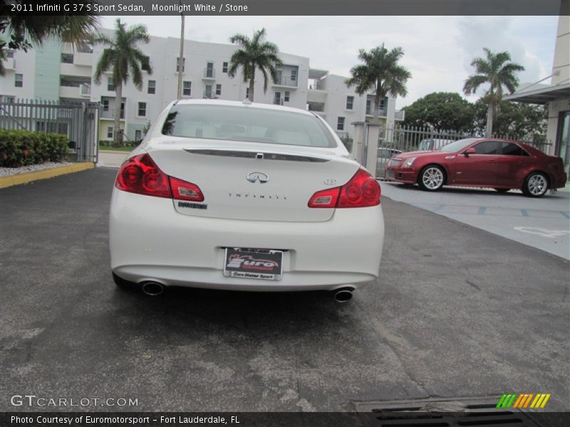 Moonlight White / Stone 2011 Infiniti G 37 S Sport Sedan