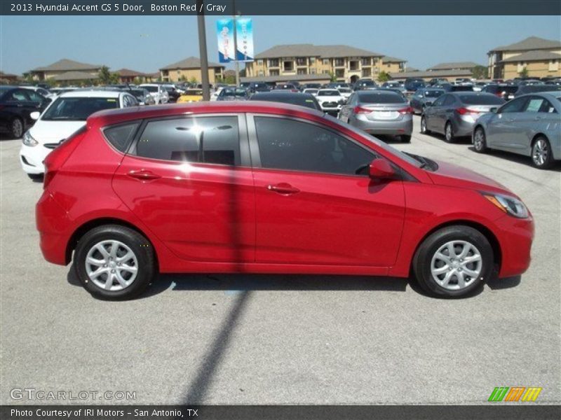 Boston Red / Gray 2013 Hyundai Accent GS 5 Door