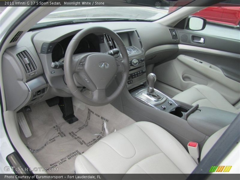 Moonlight White / Stone 2011 Infiniti G 37 S Sport Sedan