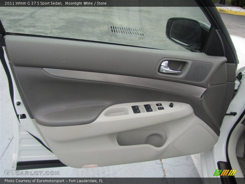 Moonlight White / Stone 2011 Infiniti G 37 S Sport Sedan