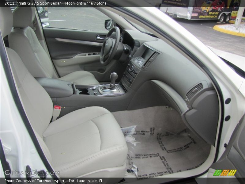 Moonlight White / Stone 2011 Infiniti G 37 S Sport Sedan