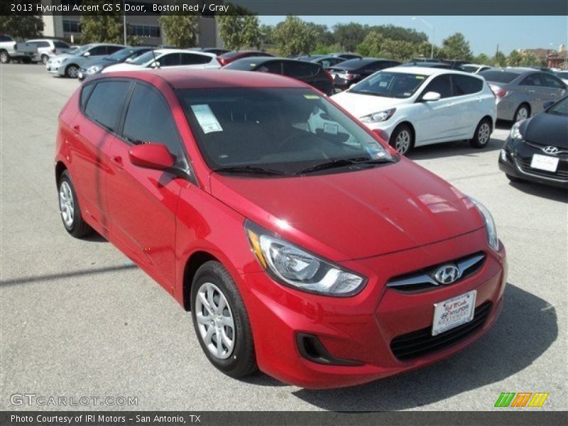 Boston Red / Gray 2013 Hyundai Accent GS 5 Door