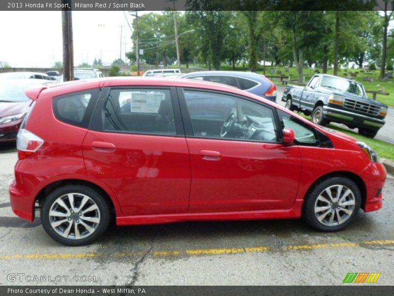 Milano Red / Sport Black 2013 Honda Fit Sport