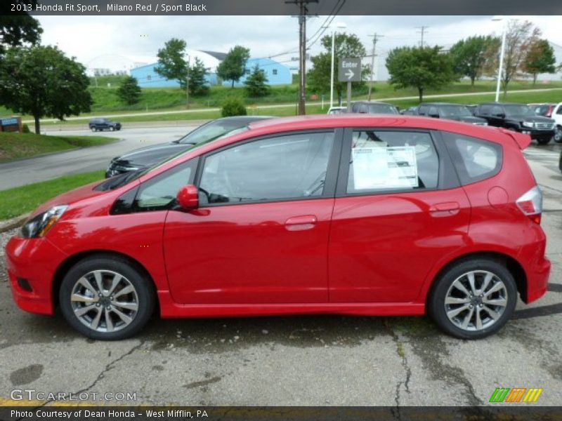 Milano Red / Sport Black 2013 Honda Fit Sport