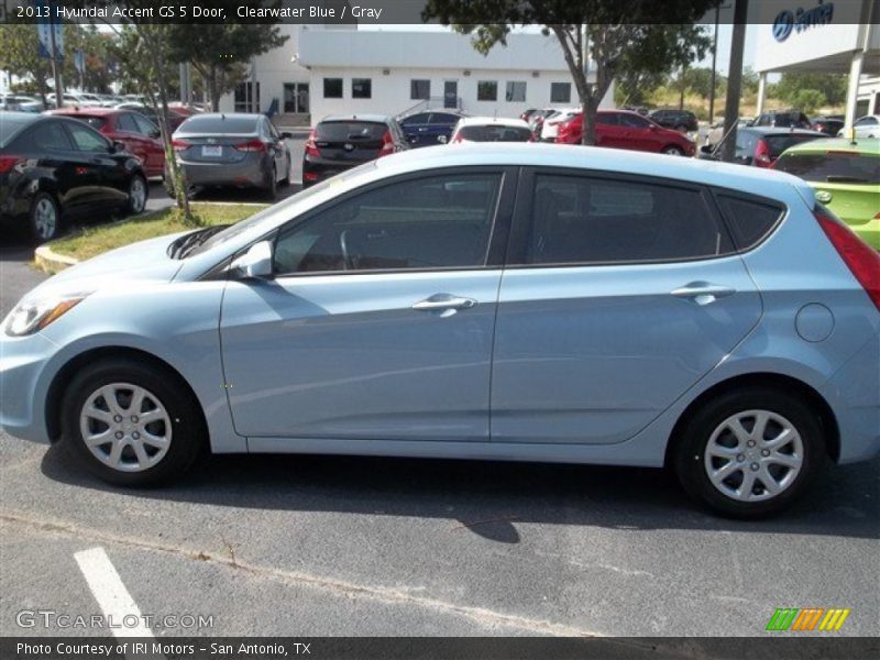 Clearwater Blue / Gray 2013 Hyundai Accent GS 5 Door