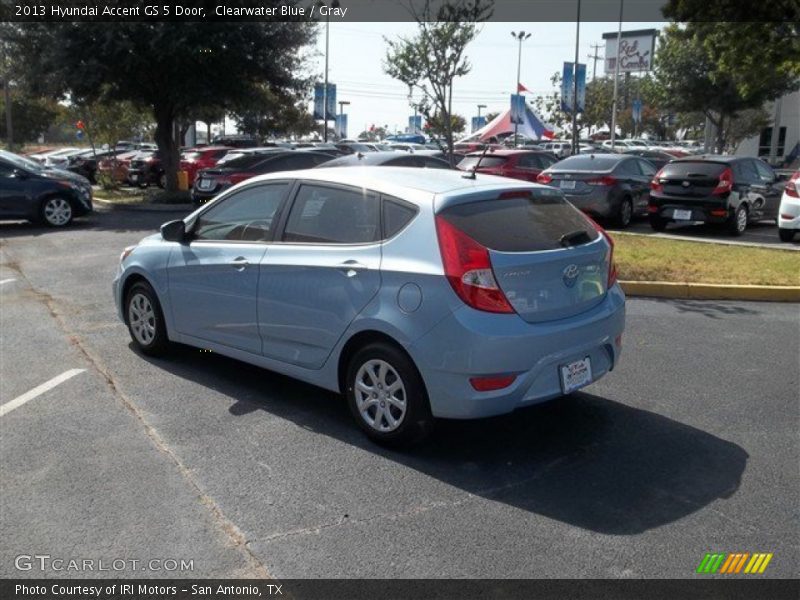 Clearwater Blue / Gray 2013 Hyundai Accent GS 5 Door