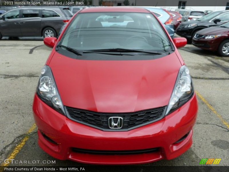 Milano Red / Sport Black 2013 Honda Fit Sport