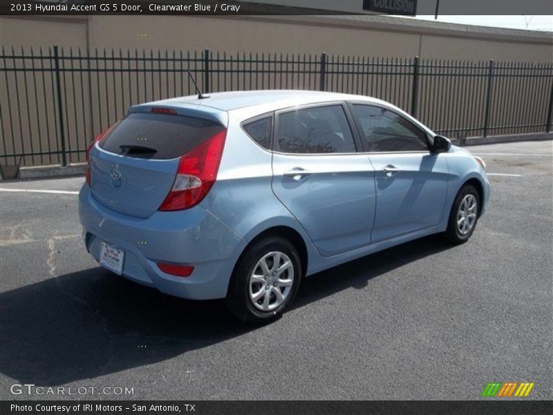 Clearwater Blue / Gray 2013 Hyundai Accent GS 5 Door
