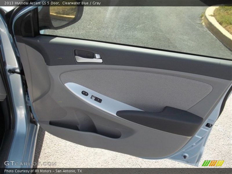 Clearwater Blue / Gray 2013 Hyundai Accent GS 5 Door