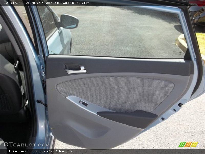 Clearwater Blue / Gray 2013 Hyundai Accent GS 5 Door