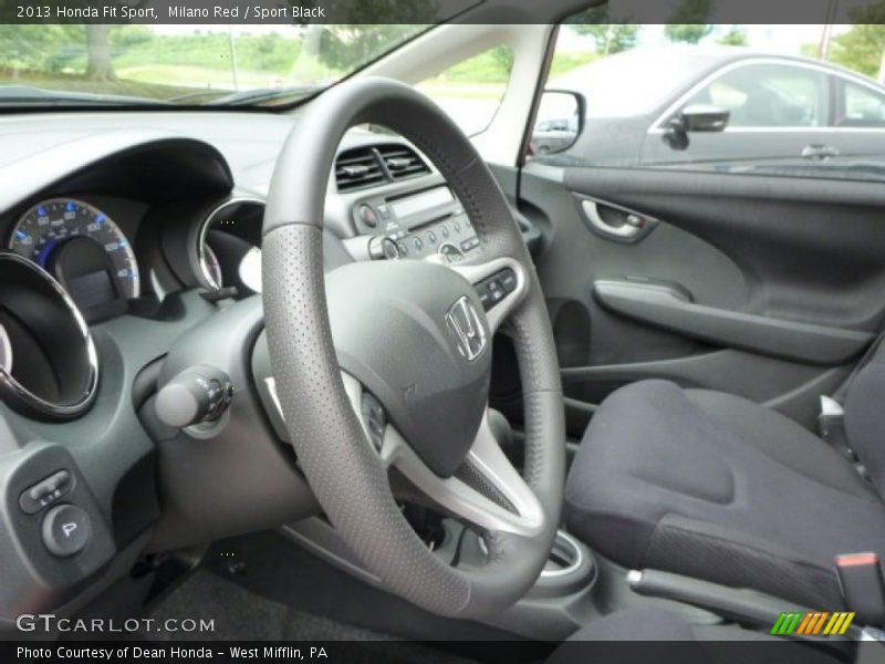 Milano Red / Sport Black 2013 Honda Fit Sport
