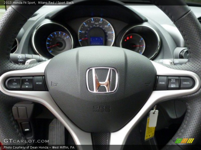 Milano Red / Sport Black 2013 Honda Fit Sport