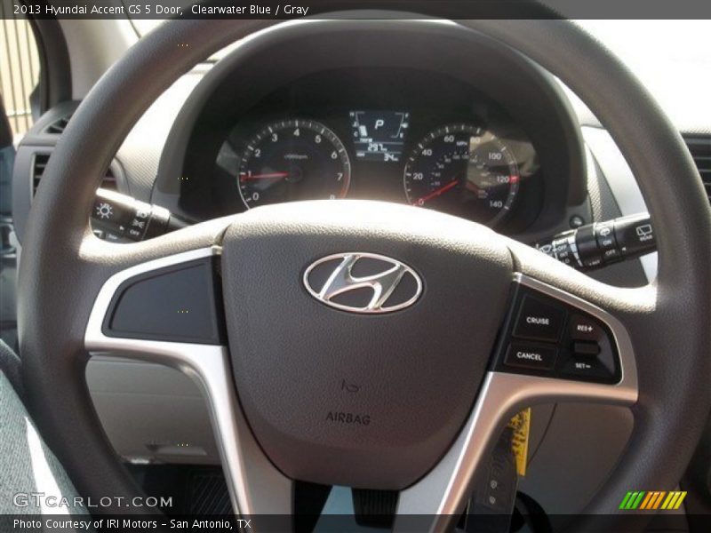 Clearwater Blue / Gray 2013 Hyundai Accent GS 5 Door