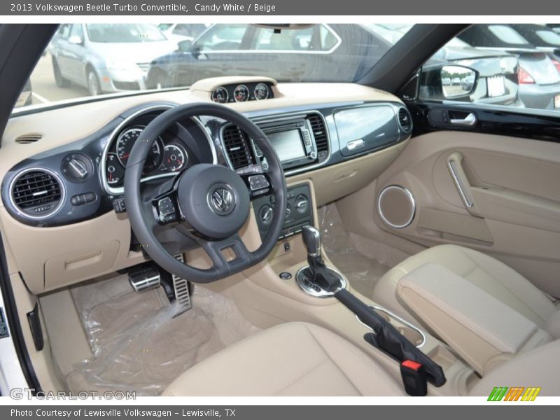 Candy White / Beige 2013 Volkswagen Beetle Turbo Convertible