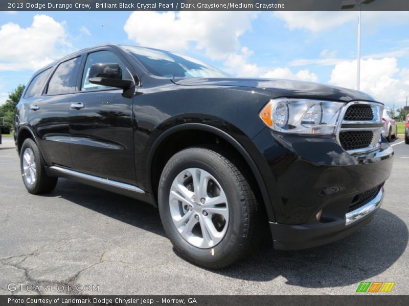 Brilliant Black Crystal Pearl / Dark Graystone/Medium Graystone 2013 Dodge Durango Crew