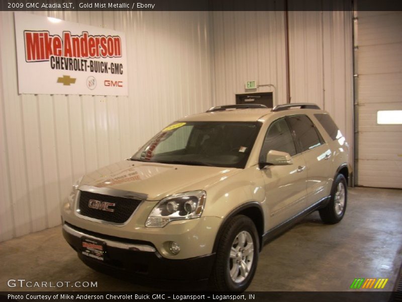Gold Mist Metallic / Ebony 2009 GMC Acadia SLT