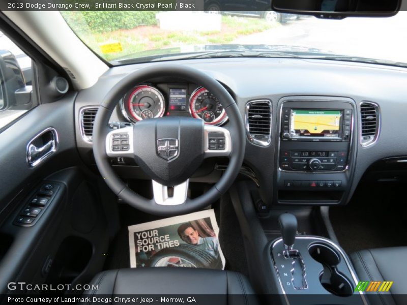 Brilliant Black Crystal Pearl / Black 2013 Dodge Durango Crew