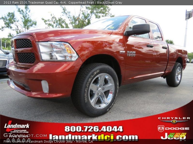 Copperhead Pearl / Black/Diesel Gray 2013 Ram 1500 Tradesman Quad Cab 4x4