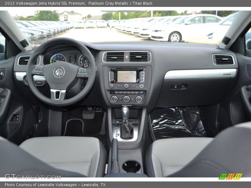 Platinum Gray Metallic / Titan Black 2013 Volkswagen Jetta Hybrid SEL Premium