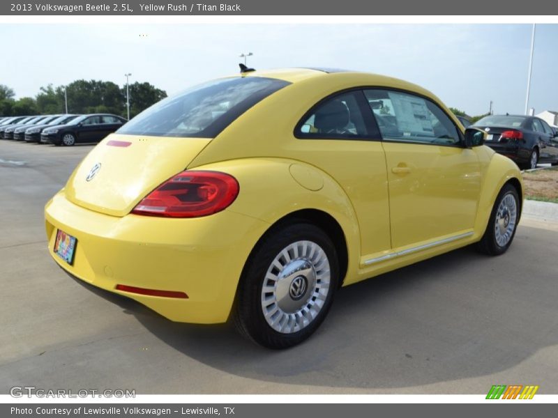 Yellow Rush / Titan Black 2013 Volkswagen Beetle 2.5L