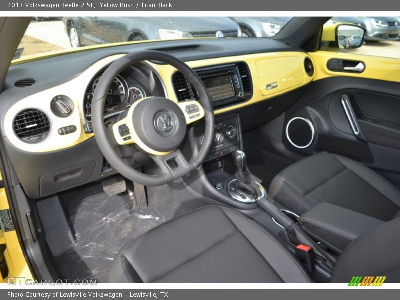 Yellow Rush / Titan Black 2013 Volkswagen Beetle 2.5L