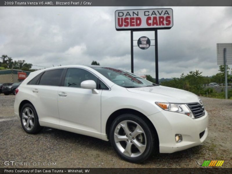 Blizzard Pearl / Gray 2009 Toyota Venza V6 AWD