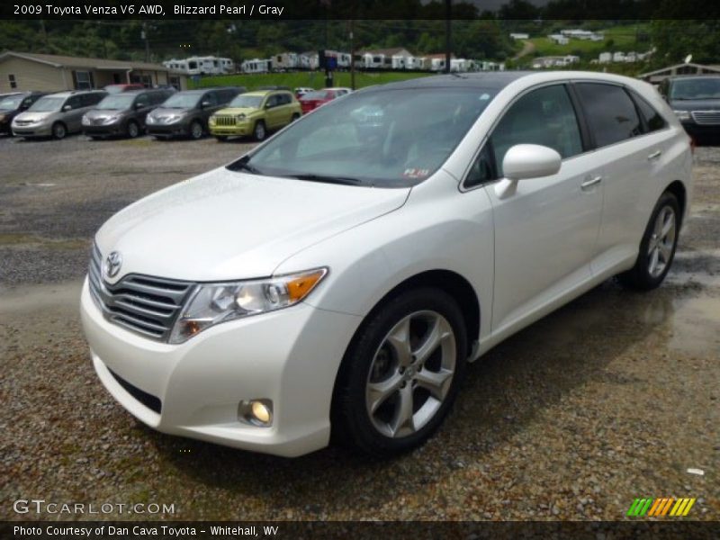 Blizzard Pearl / Gray 2009 Toyota Venza V6 AWD