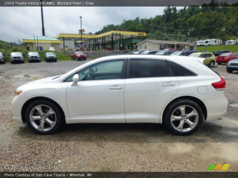 Blizzard Pearl / Gray 2009 Toyota Venza V6 AWD