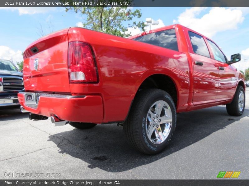 Flame Red / Black/Diesel Gray 2013 Ram 1500 Express Crew Cab