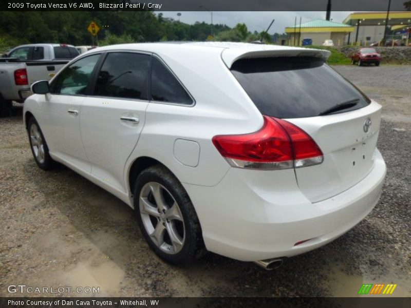 Blizzard Pearl / Gray 2009 Toyota Venza V6 AWD