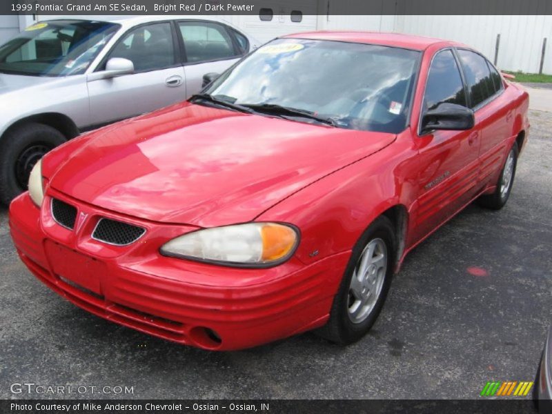 Bright Red / Dark Pewter 1999 Pontiac Grand Am SE Sedan