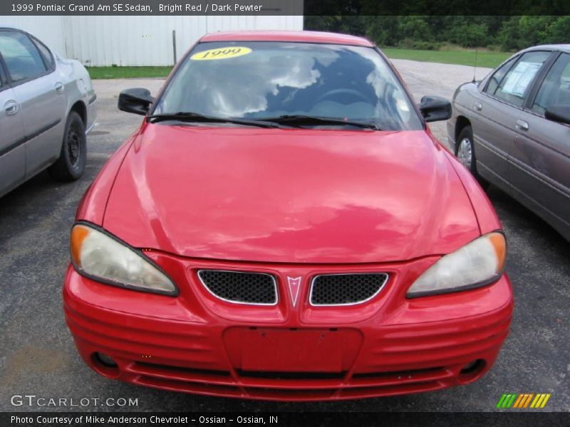 Bright Red / Dark Pewter 1999 Pontiac Grand Am SE Sedan