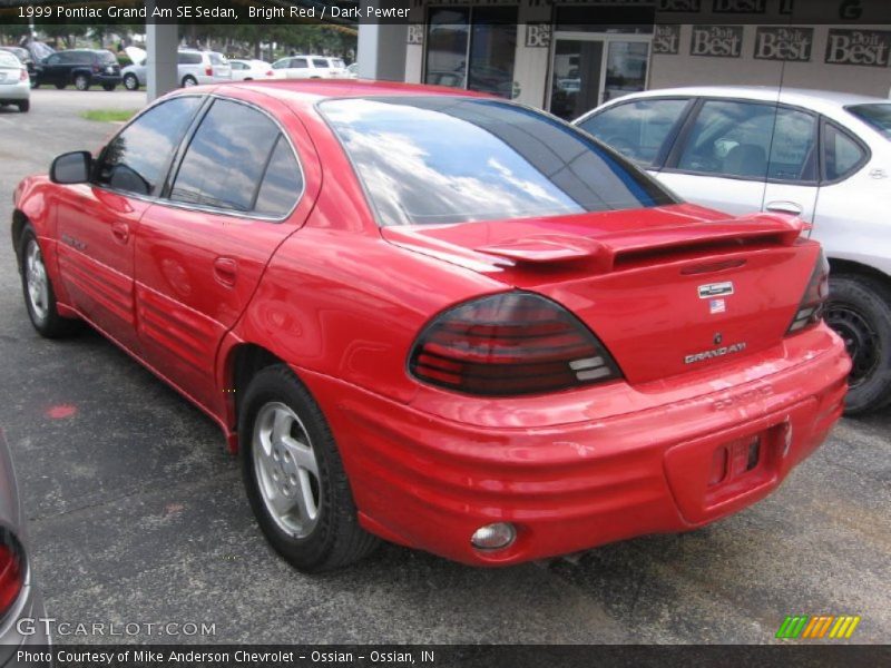 Bright Red / Dark Pewter 1999 Pontiac Grand Am SE Sedan