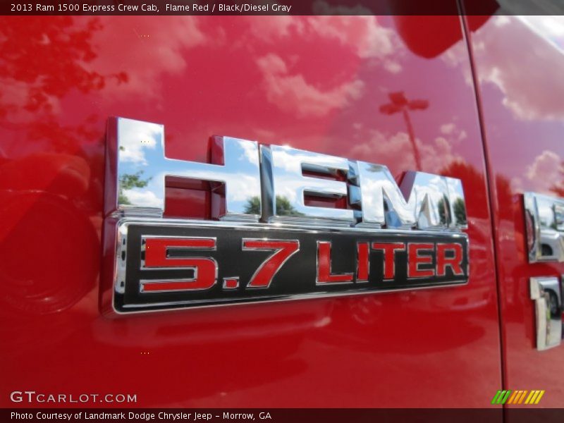 Flame Red / Black/Diesel Gray 2013 Ram 1500 Express Crew Cab