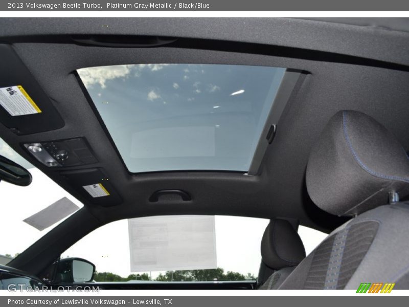 Platinum Gray Metallic / Black/Blue 2013 Volkswagen Beetle Turbo