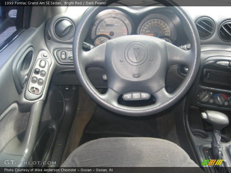 Bright Red / Dark Pewter 1999 Pontiac Grand Am SE Sedan