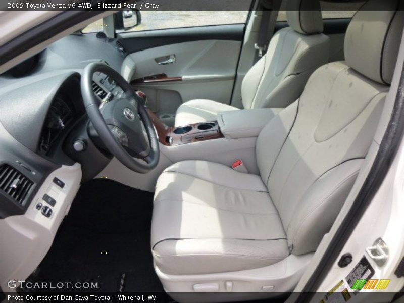 Blizzard Pearl / Gray 2009 Toyota Venza V6 AWD