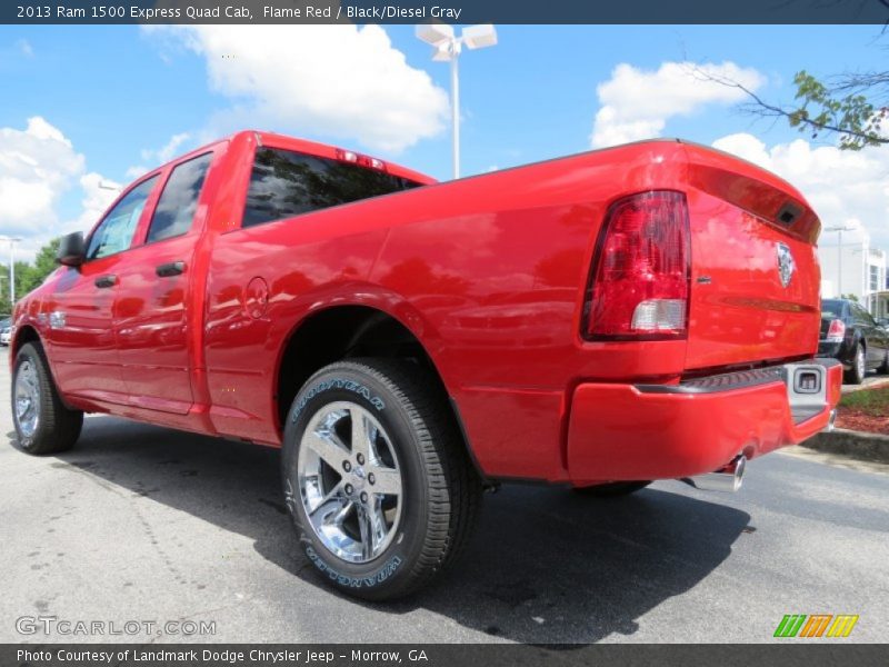 Flame Red / Black/Diesel Gray 2013 Ram 1500 Express Quad Cab