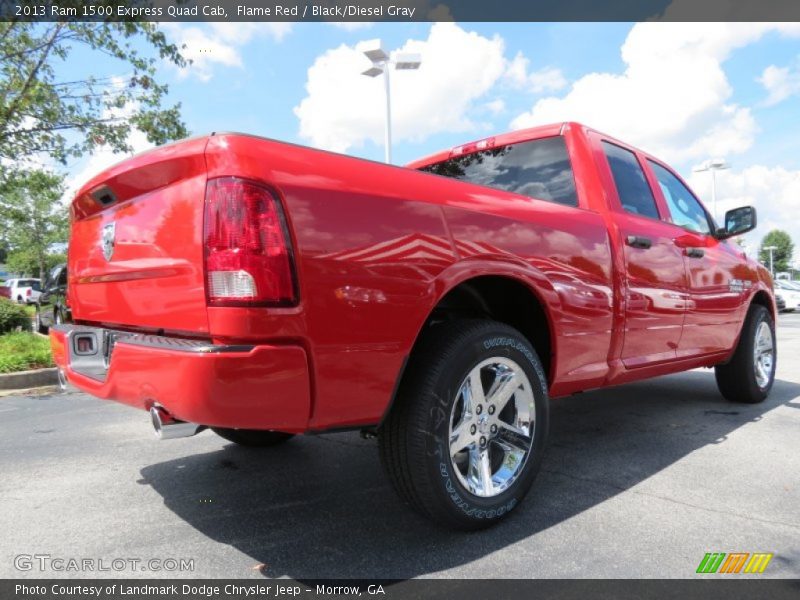 Flame Red / Black/Diesel Gray 2013 Ram 1500 Express Quad Cab