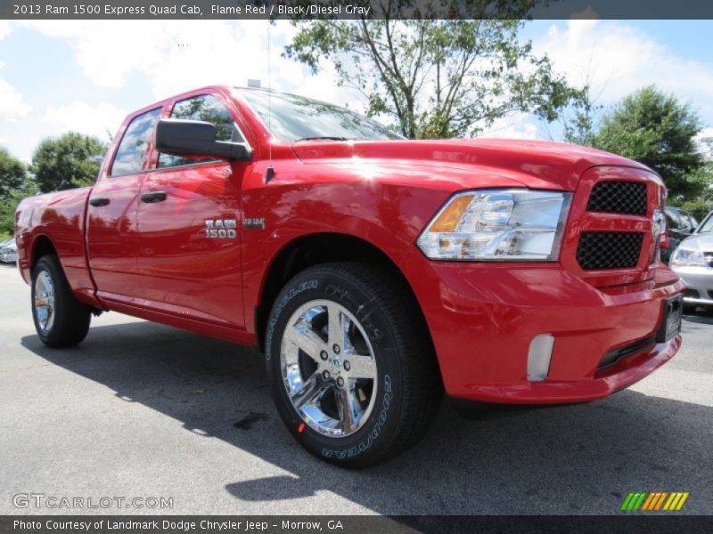 Flame Red / Black/Diesel Gray 2013 Ram 1500 Express Quad Cab