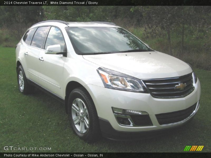 White Diamond Tricoat / Ebony 2014 Chevrolet Traverse LT
